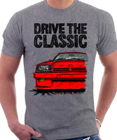 Drive The Classic Opel Manta B Square Lights. T-shirt in Heather Grey Colour