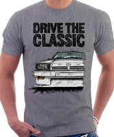 Drive The Classic Opel Manta B Square Lights. T-shirt in Heather Grey Colour