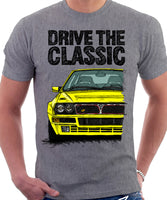 Drive The Classic Lancia Delta Integrale. T-shirt in Heather Grey Colour