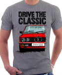 Drive The Classic BMW E28. T-shirt in Heather Grey Colour