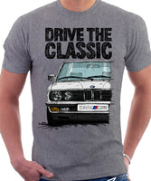 Drive The Classic BMW E28 M5. T-shirt in Heather Grey Colour