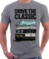 Drive The Classic BMW E28 M5. T-shirt in Heather Grey Colour