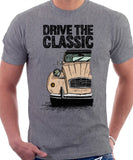 Drive The Classic Citroen 2CV. T-shirt in Heather Grey Colour