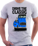 Drive The Classic Citroen 2CV. T-shirt in White Colour