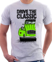 Drive The Classic Citroen 2CV. T-shirt in White Colour