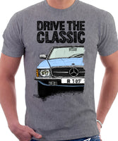 Drive The Classic Mercedes R107. T-shirt in Heather Grey Colour