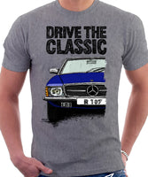 Drive The Classic Mercedes R107. T-shirt in Heather Grey Colour