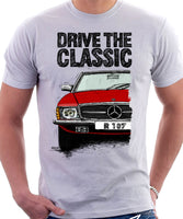 Drive The Classic Mercedes R107. T-shirt in White Colour