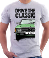 Drive The Classic Mercedes R107. T-shirt in White Colour