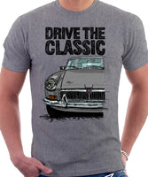 Drive The Classic MGB. T-shirt in Heather Grey Colour