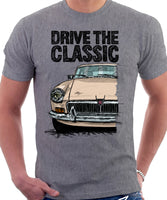 Drive The Classic MGB. T-shirt in Heather Grey Colour