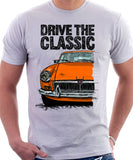 Drive The Classic MGB. T-shirt in White Colour