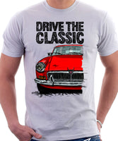 Drive The Classic MGB. T-shirt in White Colour