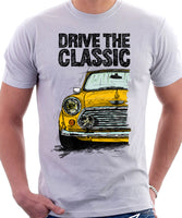 Drive The Classic Mini Cooper. T-shirt in White Colour