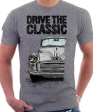 Drive The Classic Morris Minor. T-shirt in Heather Grey Colour