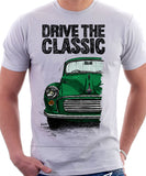 Drive The Classic Morris Minor. T-shirt in White Colour