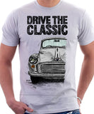 Drive The Classic Morris Minor. T-shirt in White Colour