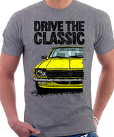 Drive The Classic Opel Kadett C Late Model. T-shirt in Heather Grey Colour