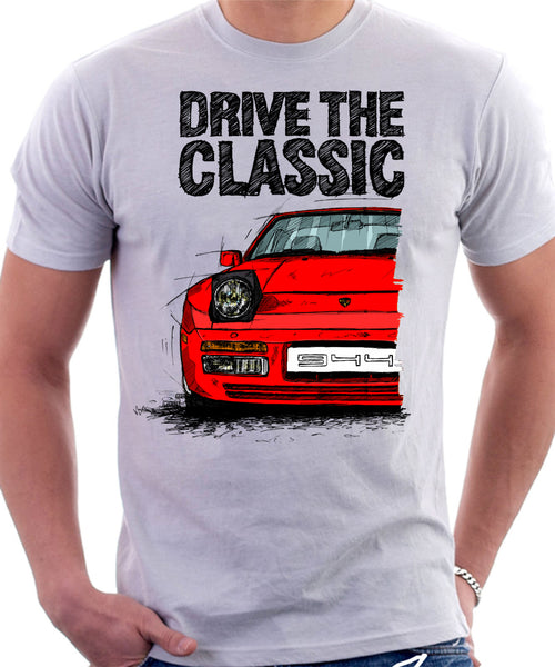 Drive The Classic Porsche 944 Late Model. T-shirt in White Colour