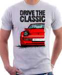 Drive The Classic Porsche 944 Early Model. T-shirt in White Colour