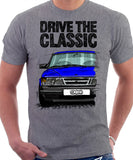 Drive The Classic Saab 900 Late Model. T-shirt in Heather Grey Colour