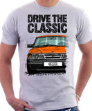 Drive The Classic Saab 900 Late Model. T-shirt in White Colour