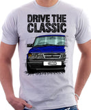 Drive The Classic Saab 900 Late Model. T-shirt in White Colour