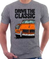 Drive The Classic Triumph Spitfire Mk2 Softtop. T-shirt in Heather Grey Colour