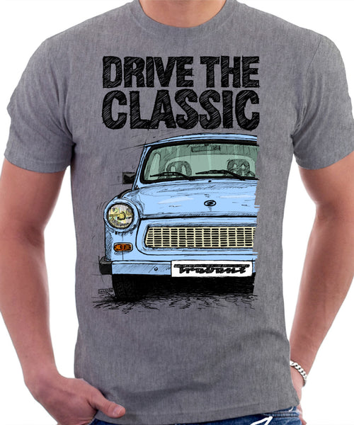 Drive The Classic Trabant. T-shirt in Heather Grey Colour