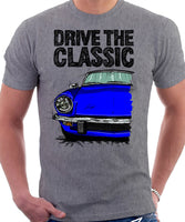 Drive The Classic Triumph Spitfire Mk4 Softtop. T-shirt in Heather Grey Colour