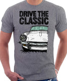 Drive The Classic Triumph Spitfire Mk3 Softtop. T-shirt in Heather Grey Colour