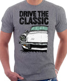 Drive The Classic Triumph Spitfire Mk4 Softtop. T-shirt in Heather Grey Colour