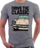 Drive The Classic Triumph Spitfire Mk3 Softtop. T-shirt in Heather Grey Colour