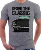 Drive The Classic Triumph Spitfire Mk4 Softtop. T-shirt in Heather Grey Colour