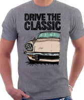 Drive The Classic Triumph Spitfire Mk4 Softtop. T-shirt in Heather Grey Colour