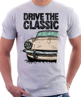 Drive The Classic Triumph Spitfire Mk3 Softtop. T-shirt in White Colour