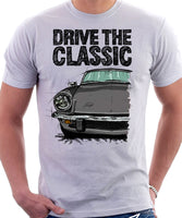 Drive The Classic Triumph Spitfire Mk4 Softtop. T-shirt in White Colour