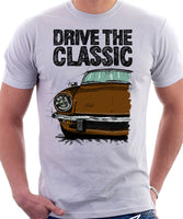 Drive The Classic Triumph Spitfire Mk4 Softtop. T-shirt in White Colour