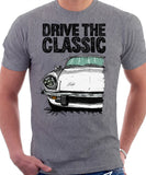 Drive The Classic Triumph Spitfire Mk4 Hardtop. T-shirt in Heather Grey Colour