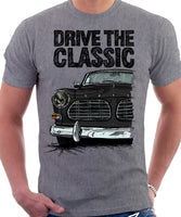 Drive The Classic Volvo Amazon. T-shirt in Heather Grey Colour