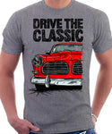 Drive The Classic Volvo Amazon. T-shirt in Heather Grey Colour