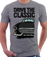 Drive The Classic Volvo P1800 Early Model. T-shirt in Heather Grey Colour