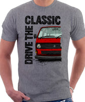 Drive The Classic VW T25 (T3) Water cooled . T-shirt in Heather Grey Colour