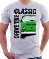 Drive The Classic VW T2 Baywindow Early Model . T-shirt in White Colour