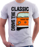 Drive The Classic VW T2 Baywindow Early Model . T-shirt in White Colour