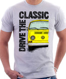 Drive The Classic VW T2 Baywindow Early Model . T-shirt in White Colour