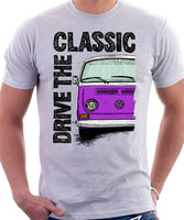 Drive The Classic VW T2 Baywindow Early Model . T-shirt in White Colour