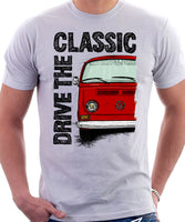 Drive The Classic VW T2 Baywindow Early Model . T-shirt in White Colour