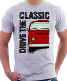 Drive The Classic VW T2 Baywindow Early Model . T-shirt in White Colour