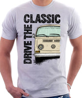 Drive The Classic VW T2 Baywindow Early Model . T-shirt in White Colour